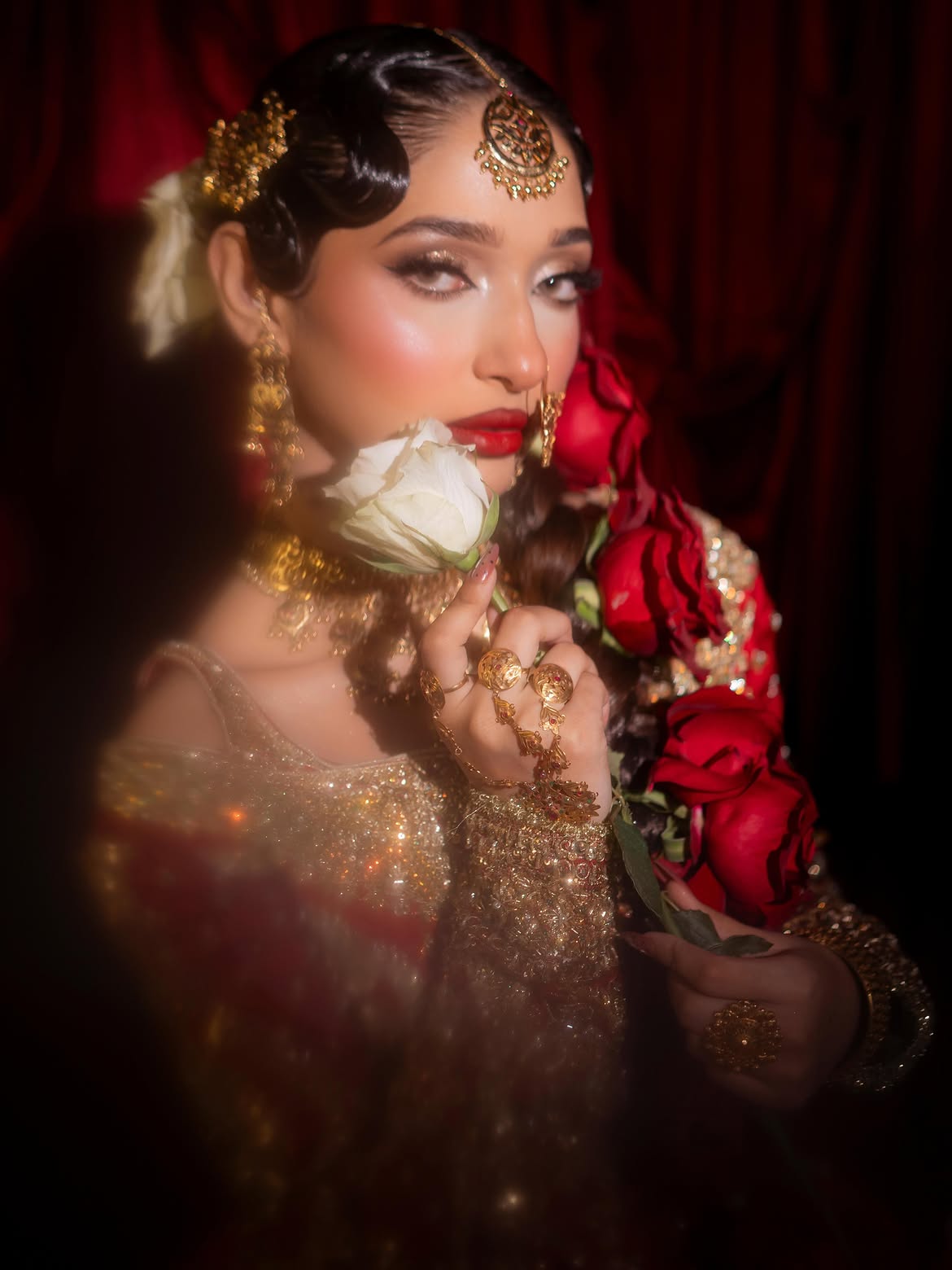 RED TRADITIONAL BRIDAL LEHENGA