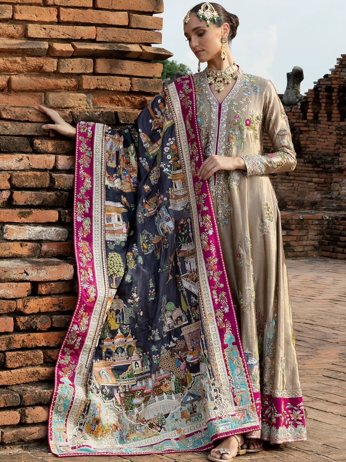Bridal wear pishwas