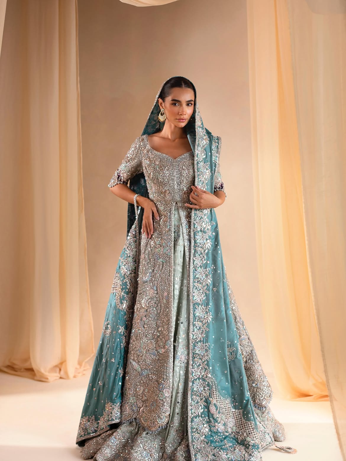 Opal silk bridal wear