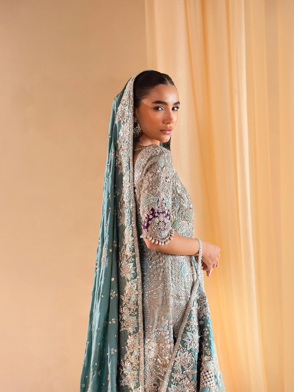 Opal silk bridal wear
