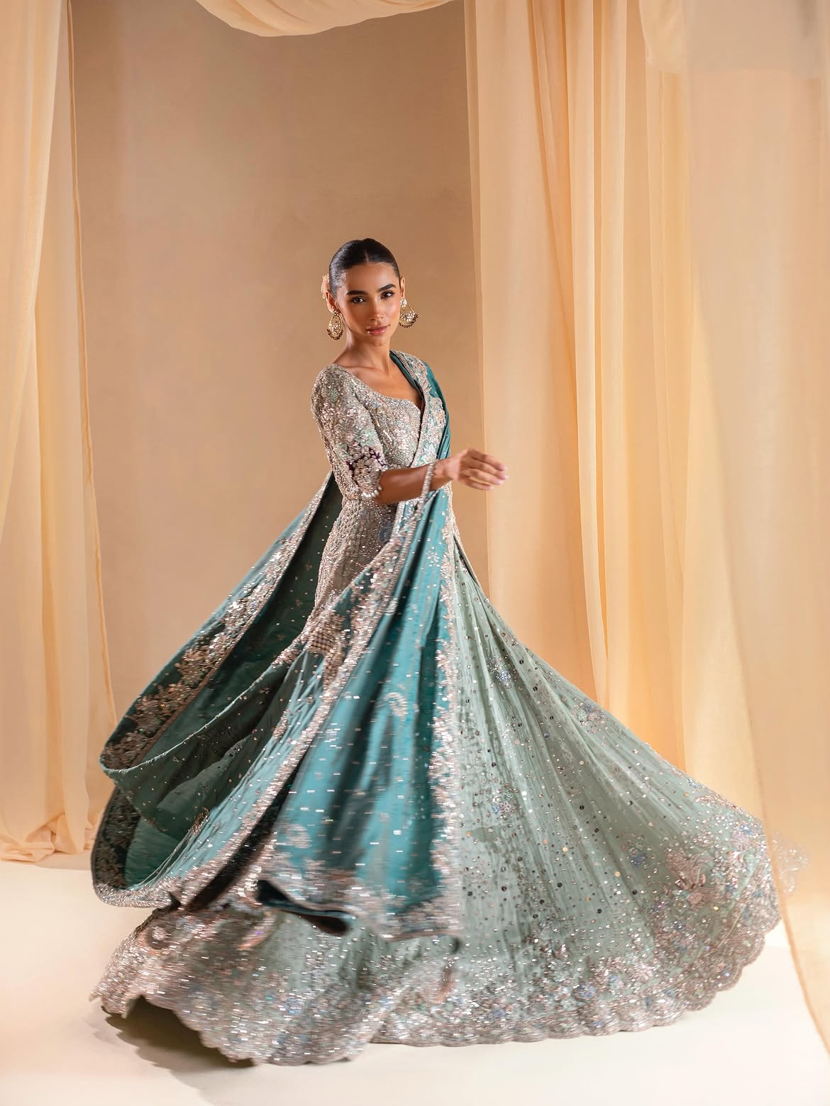 Opal silk bridal wear
