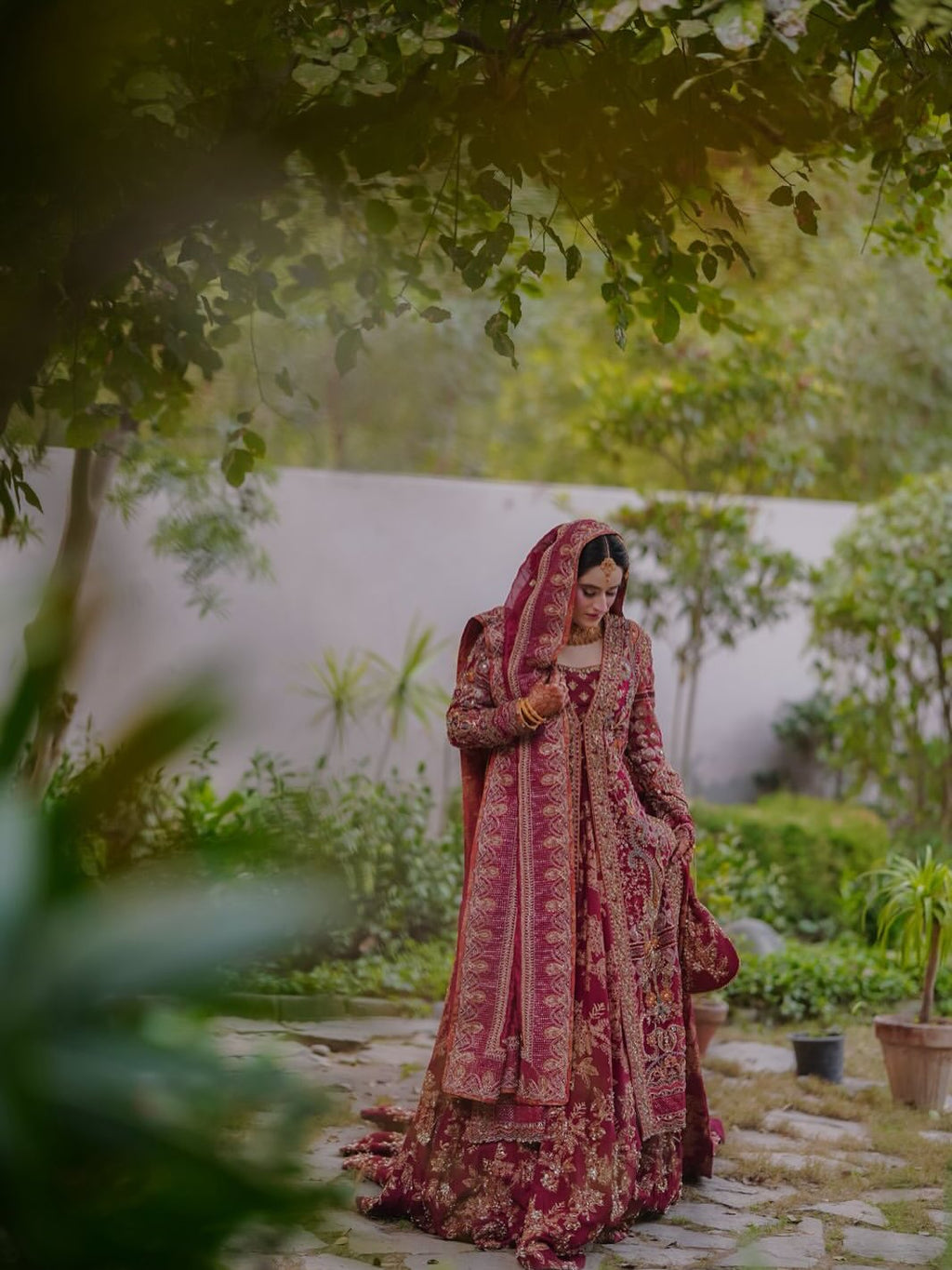 Red bridal lehenga