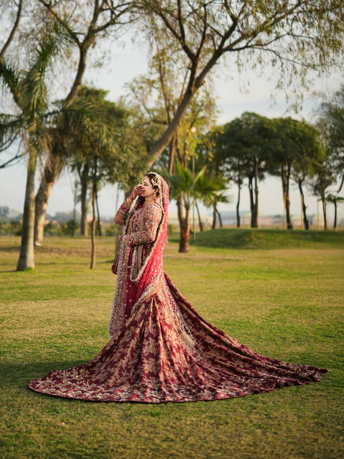 BRIDAL FLARED FARSHI LEHENGA