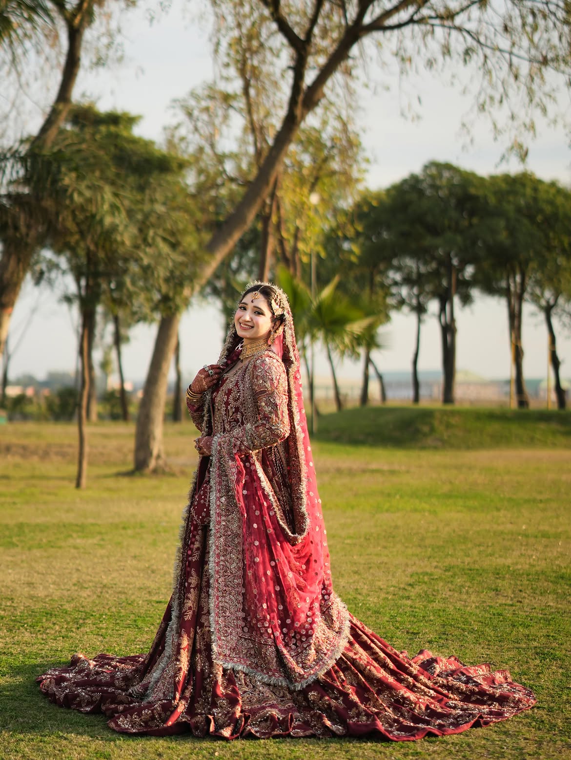 BRIDAL FLARED FARSHI LEHENGA