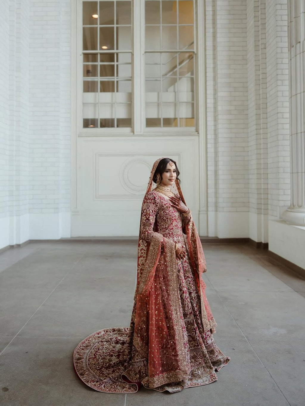 DUSTY ROSE BRIDAL LEHENGA