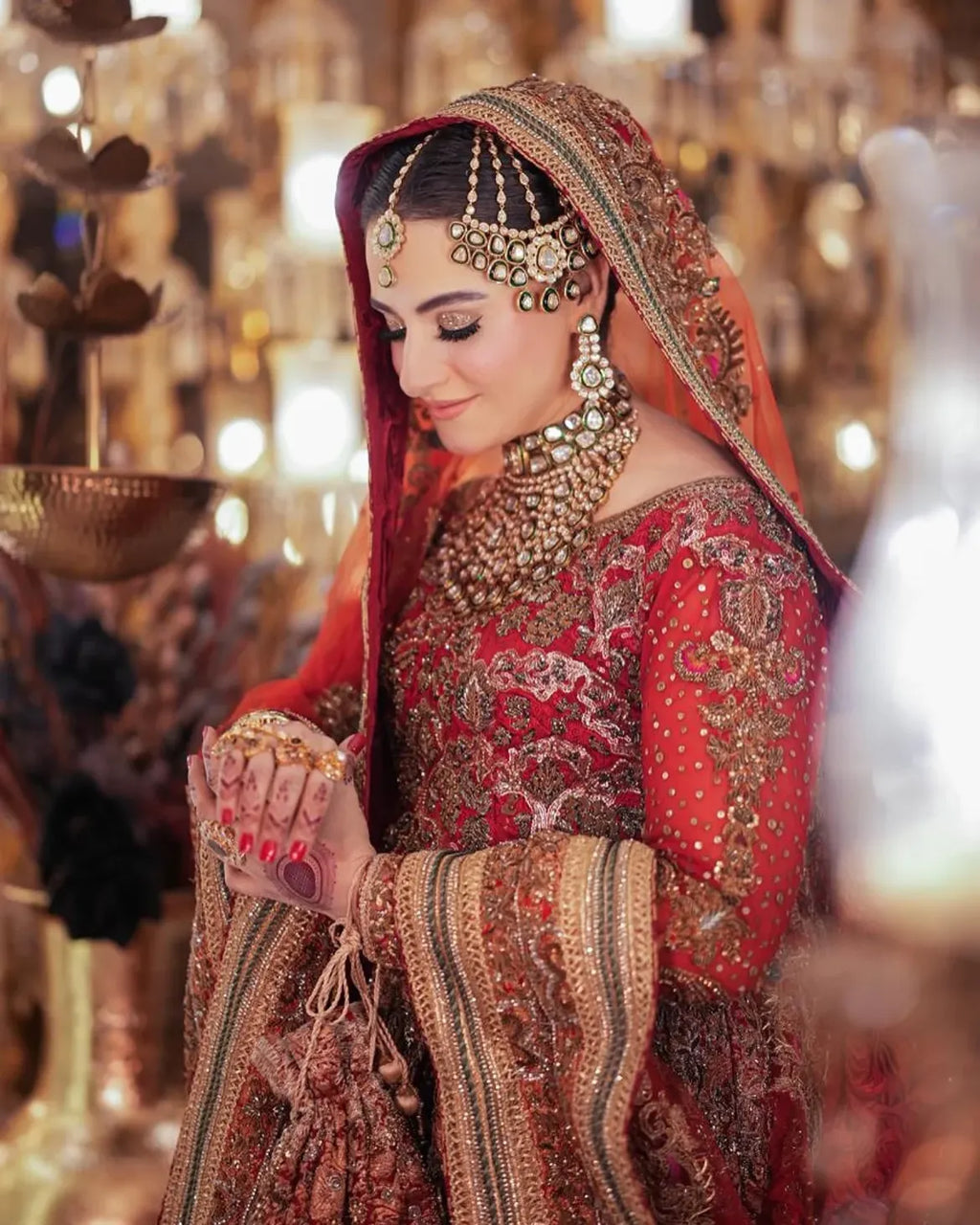 WARM RICH RED BRIDAL LEHENGA