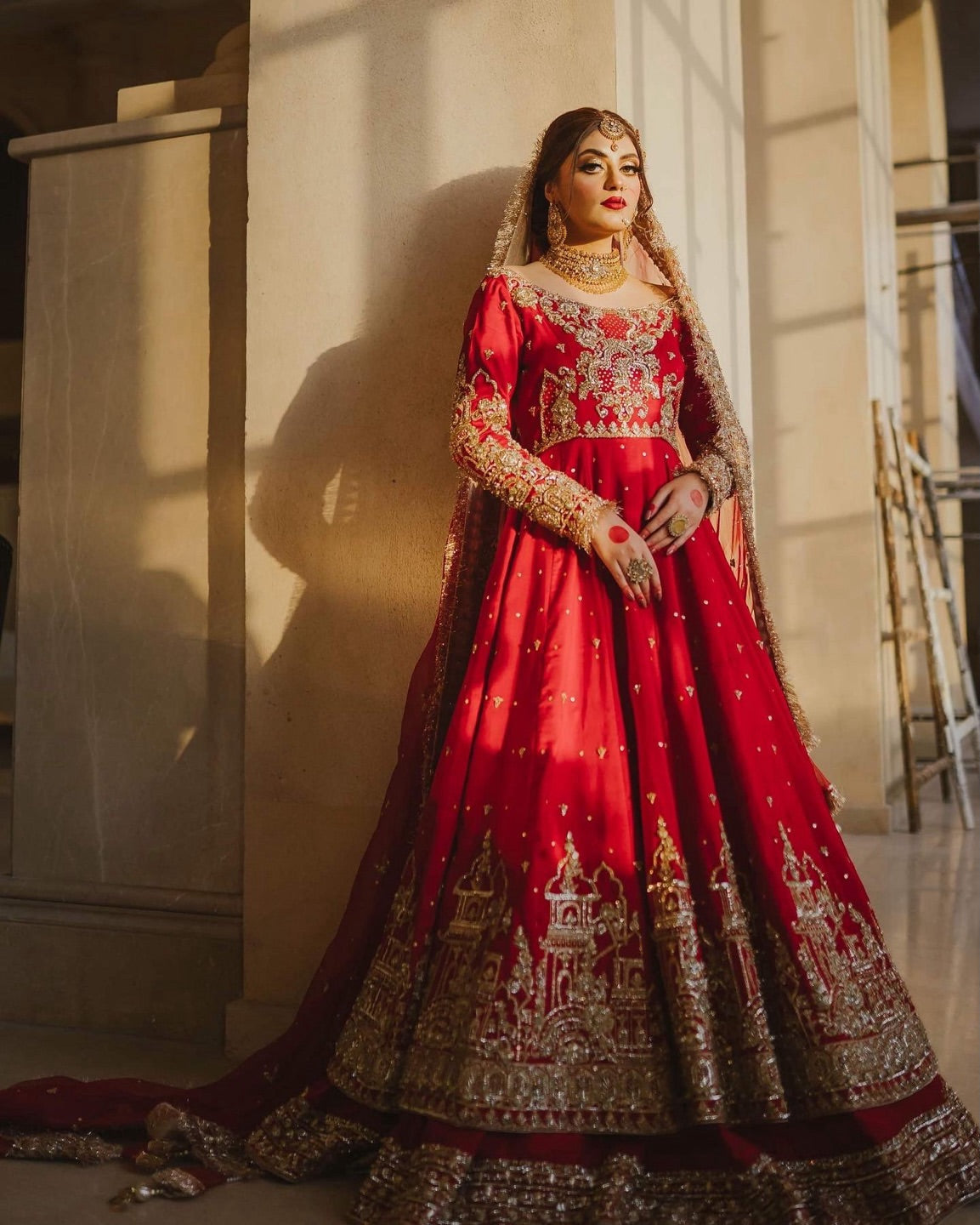 Bridal A-line pishwas