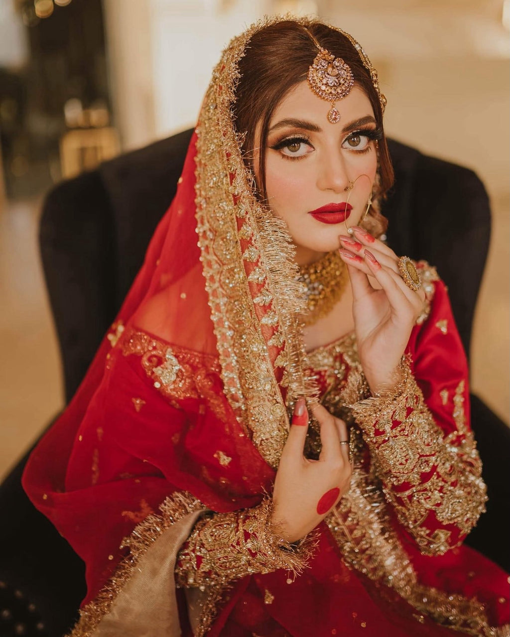 Bridal A-line pishwas