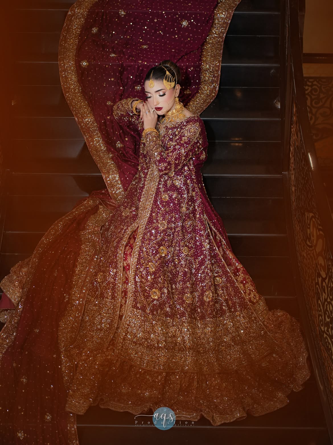 HEAVY EMBELLISHED BRIDAL RED LEHENGA