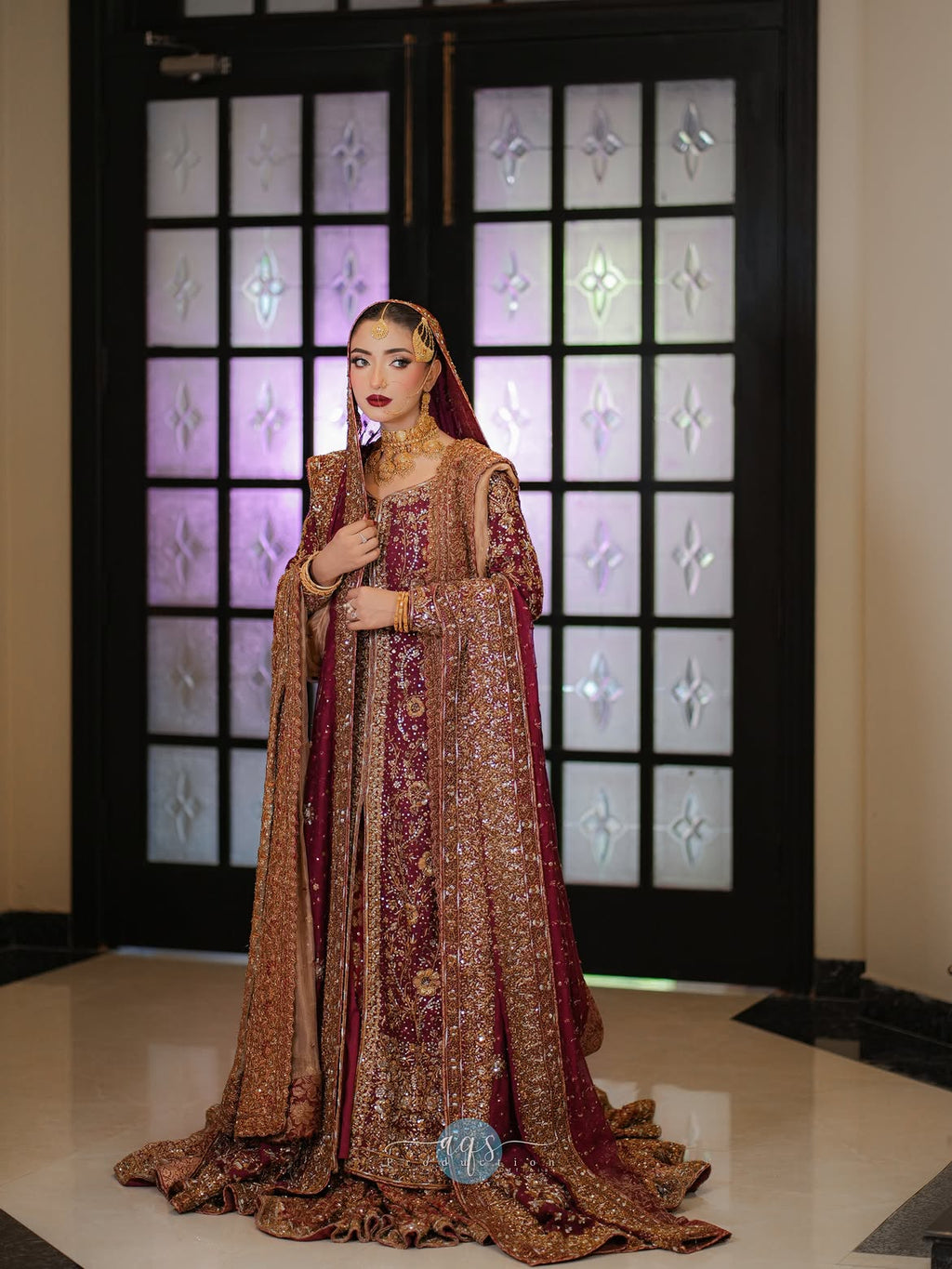 MAROON BRIDAL LEHENGA