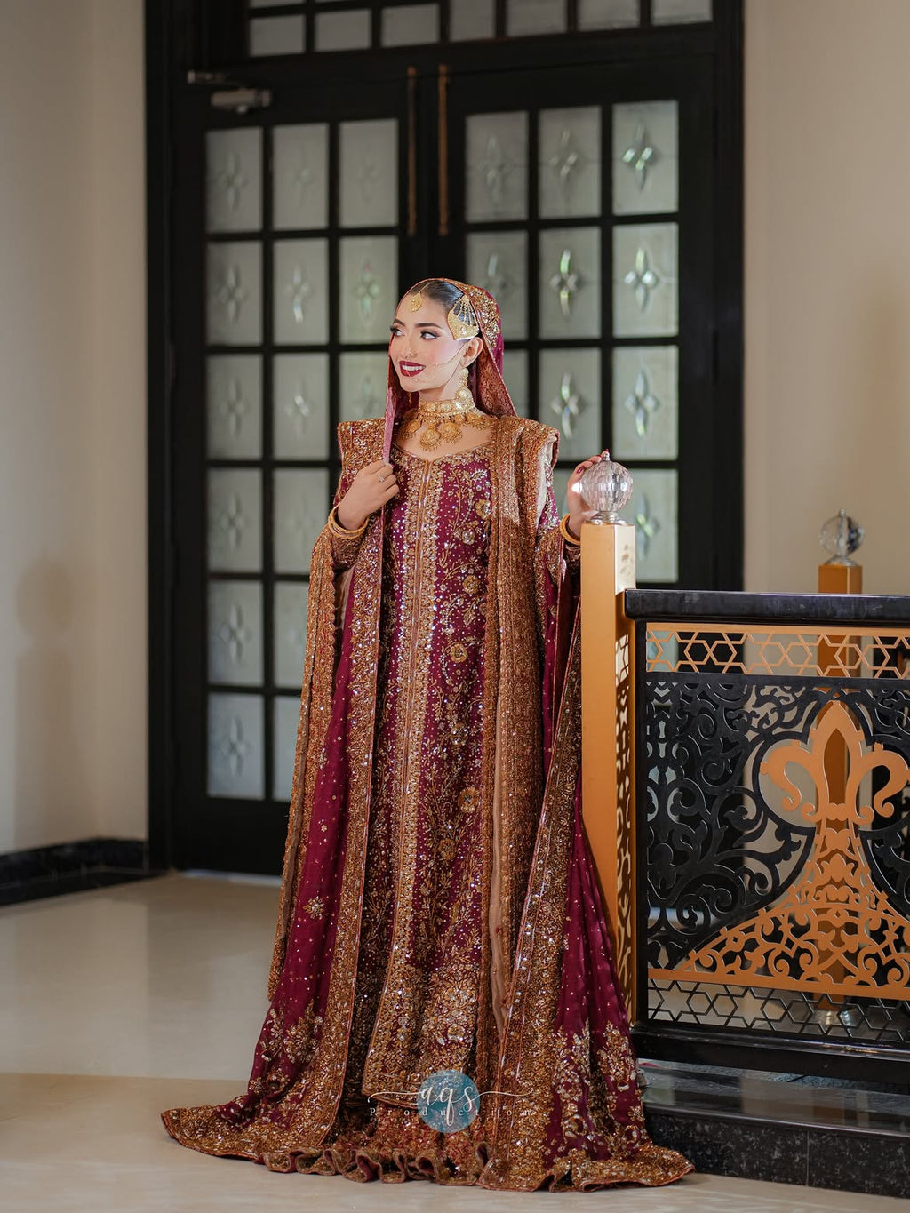 MAROON BRIDAL LEHENGA