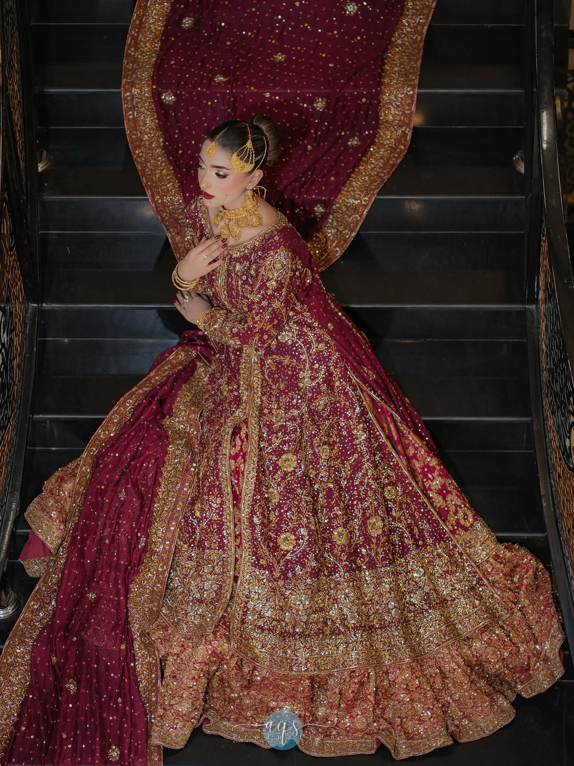 HEAVY EMBELLISHED BRIDAL RED LEHENGA
