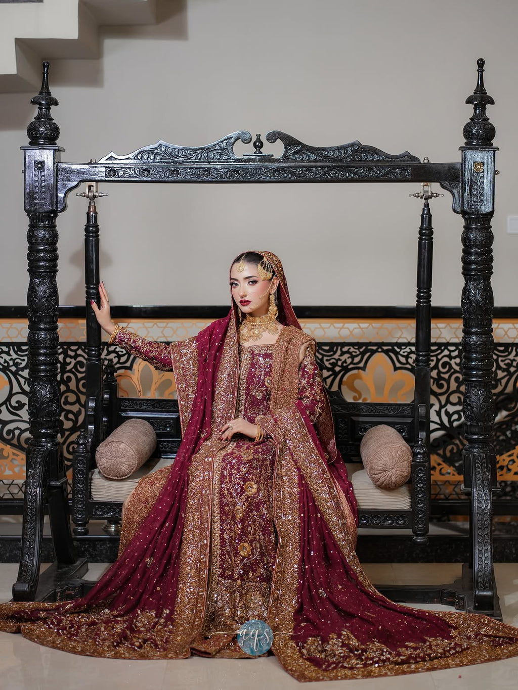 MAROON BRIDAL LEHENGA