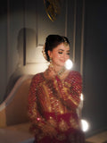 LUXURY MAROON BRIDAL LEHENGA SEQUIN
