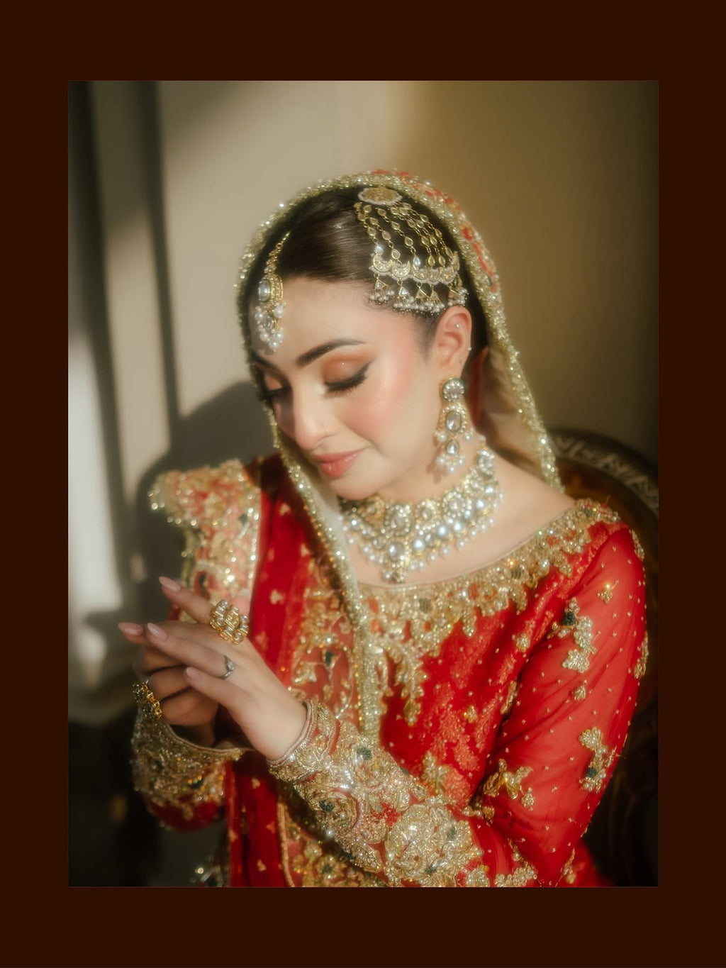 RED SOFT PALLETE BRIDAL LEHENGA CHOLI