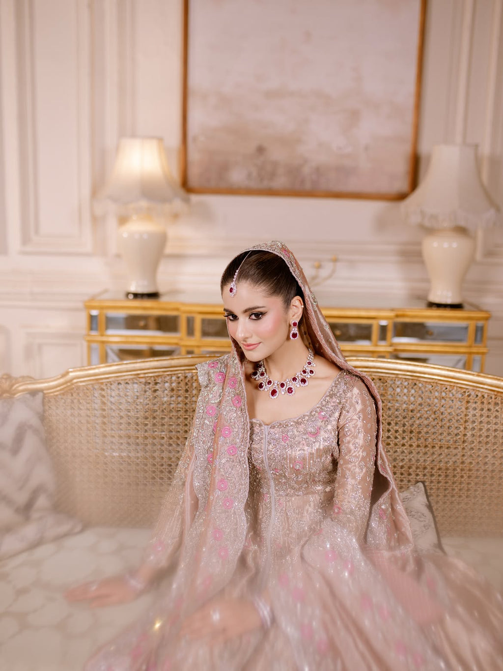 TEA ROSE BRIDAL LEHENGA MAXI