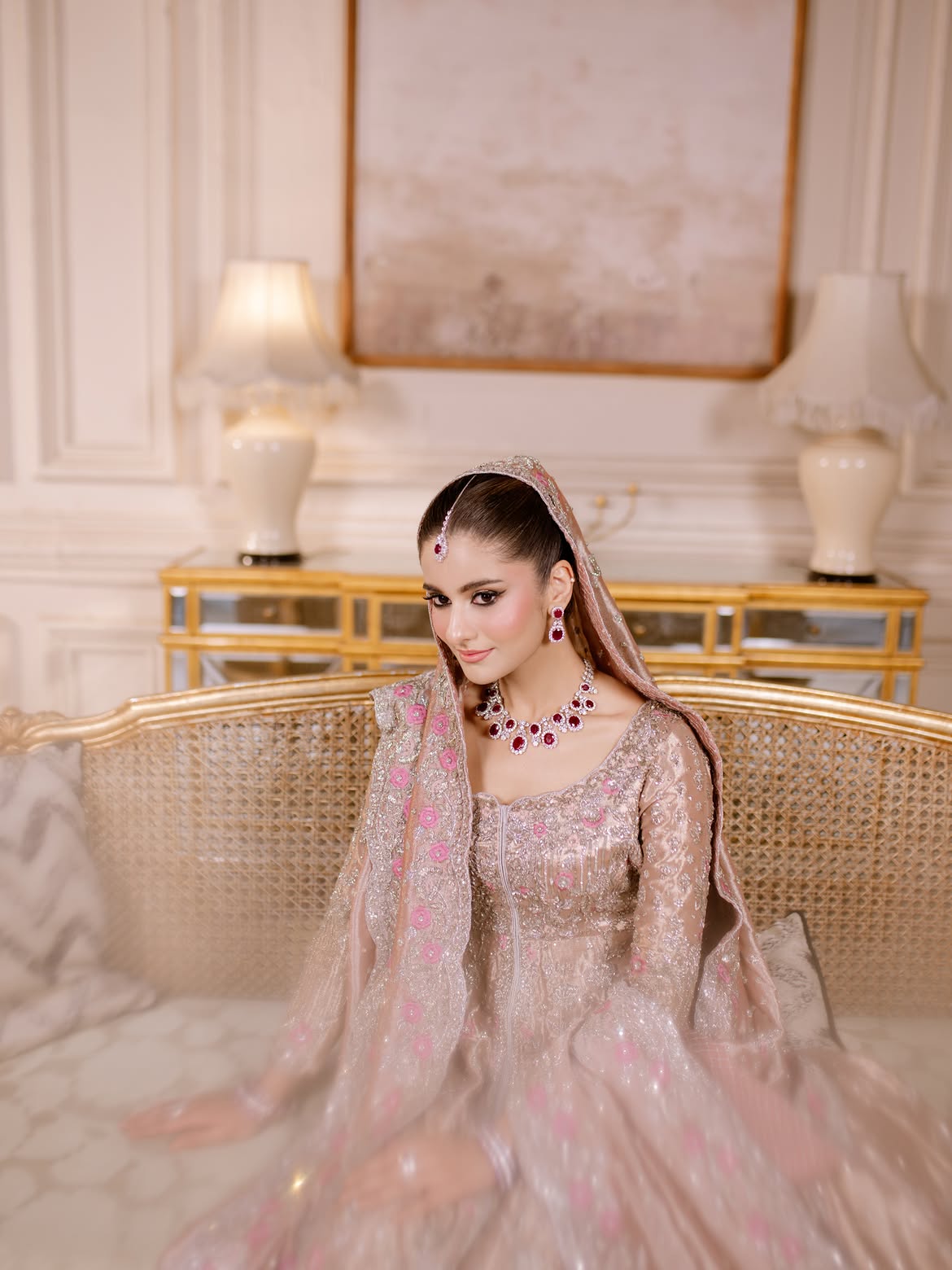 TEA ROSE BRIDAL LEHENGA MAXI