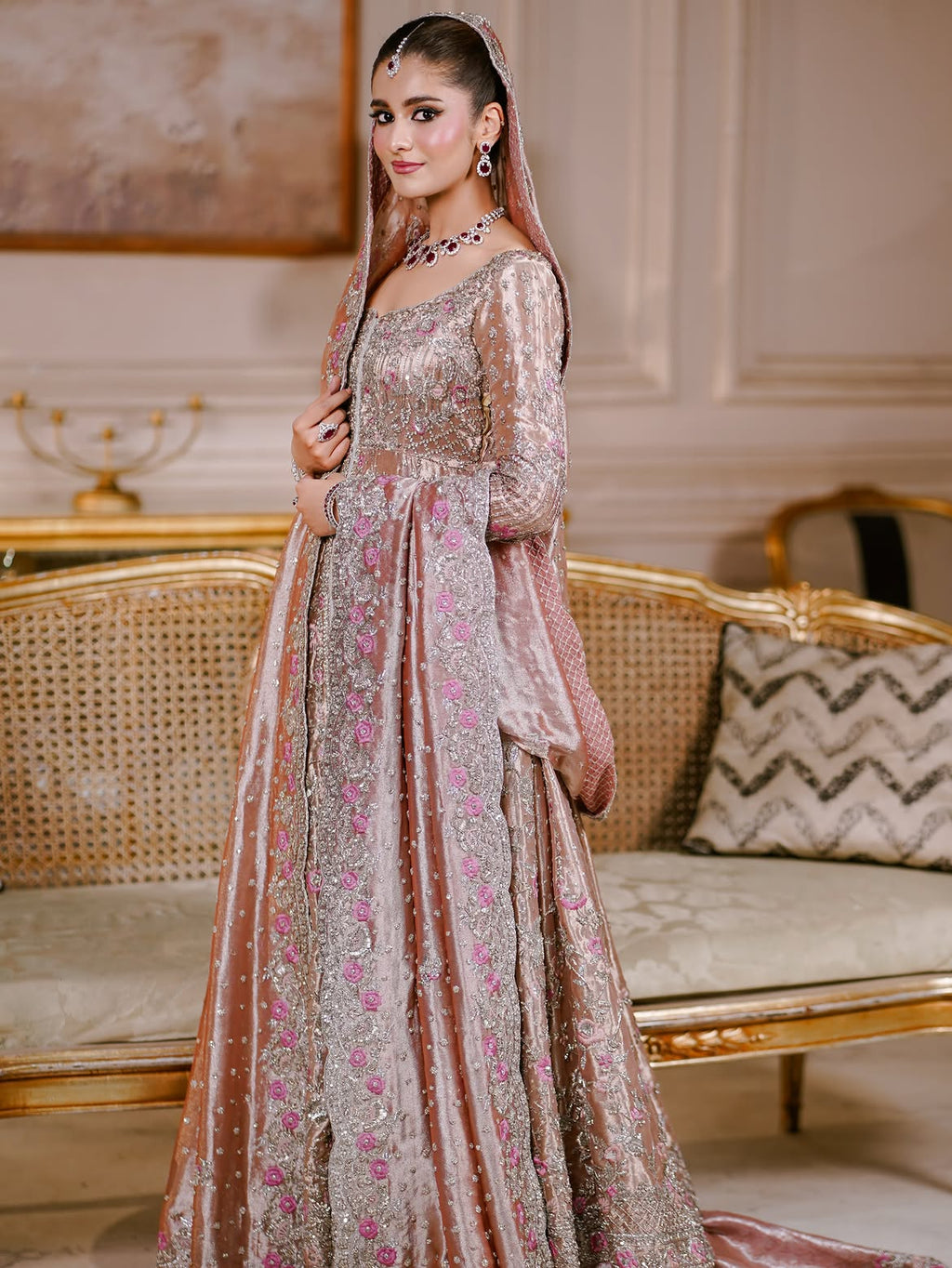 TEA ROSE BRIDAL LEHENGA MAXI