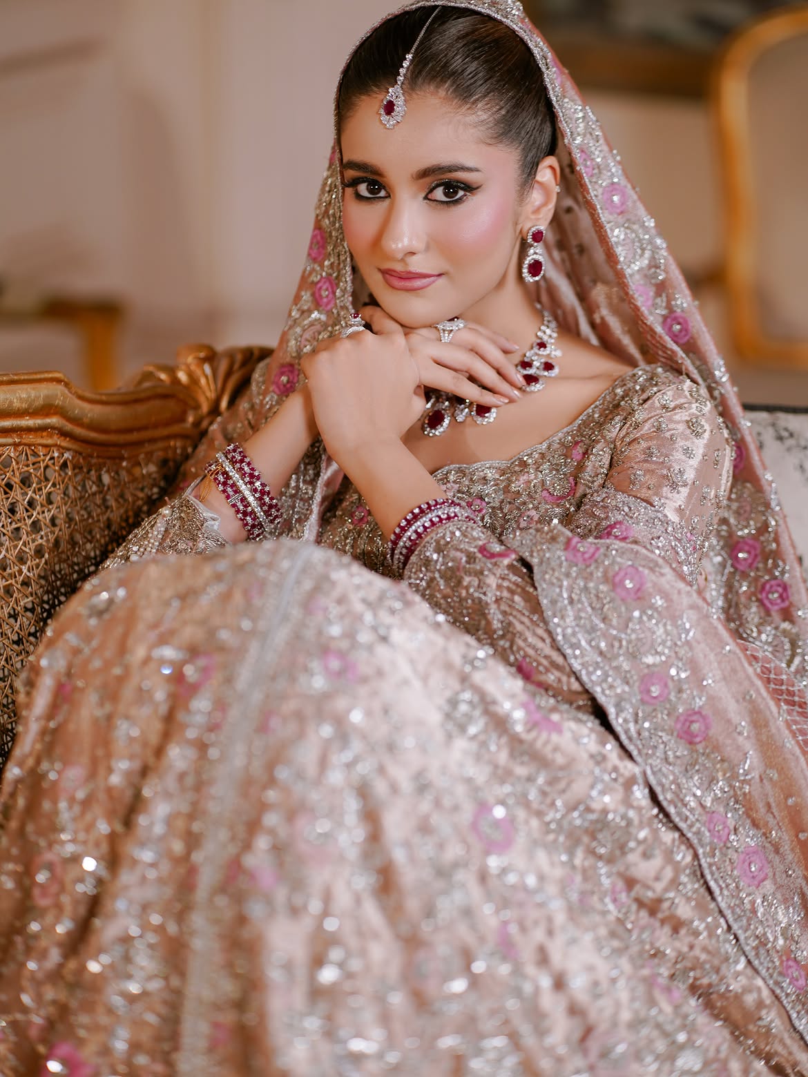 TEA ROSE BRIDAL LEHENGA MAXI