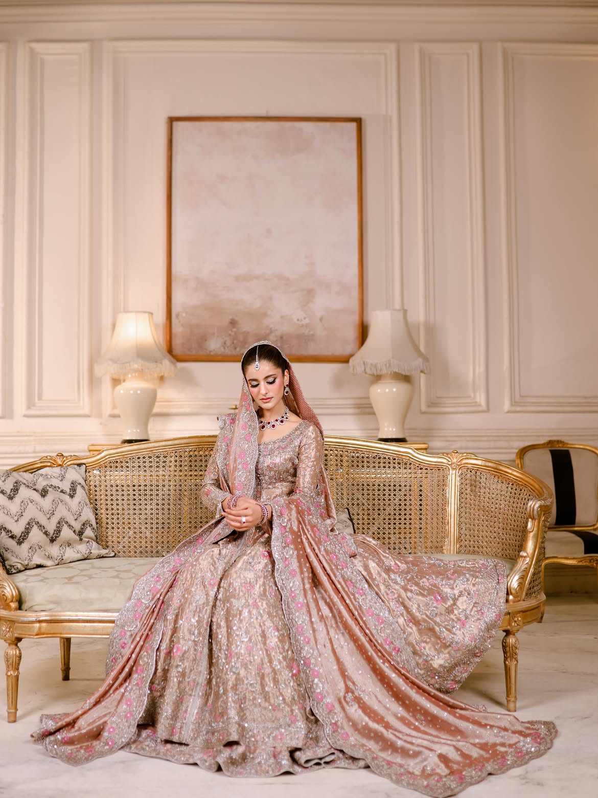 FLOOR LENGTH BRIDAL GOWN