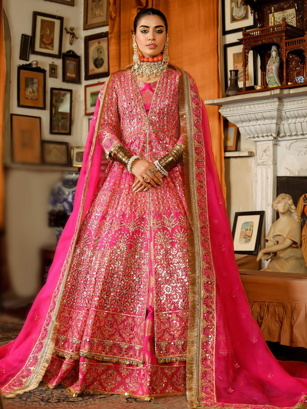 Hot pink lehenga