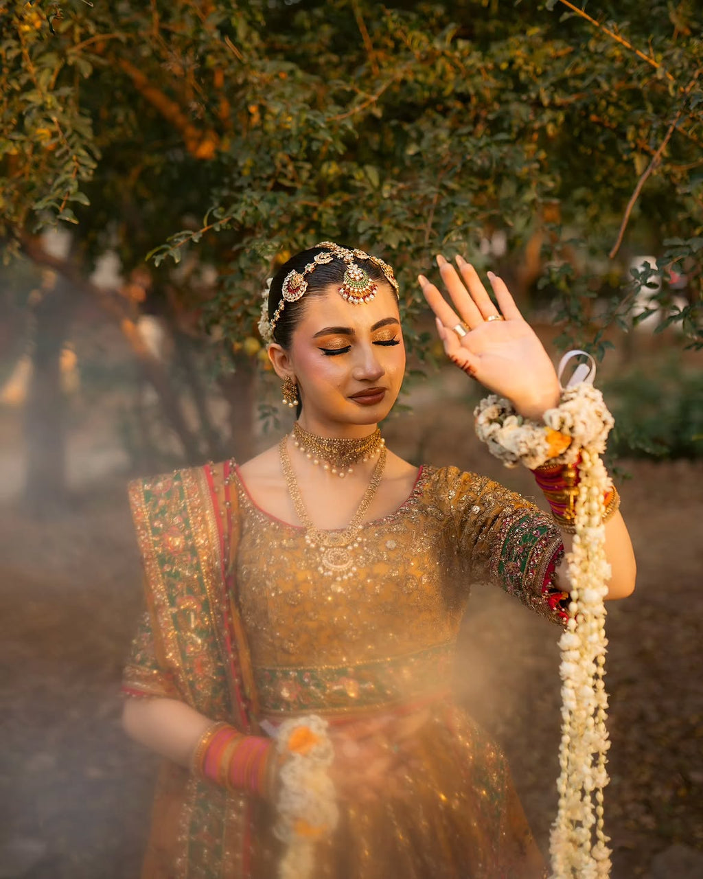 BURNT RED BRIDAL LEHENGA