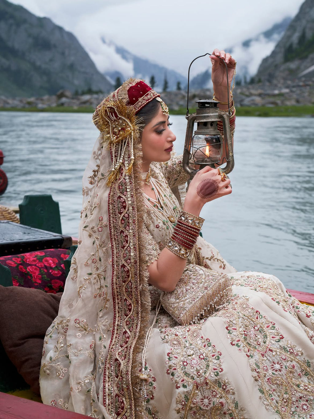 WHITE BRIDAL EMBELLISHED WEAR
