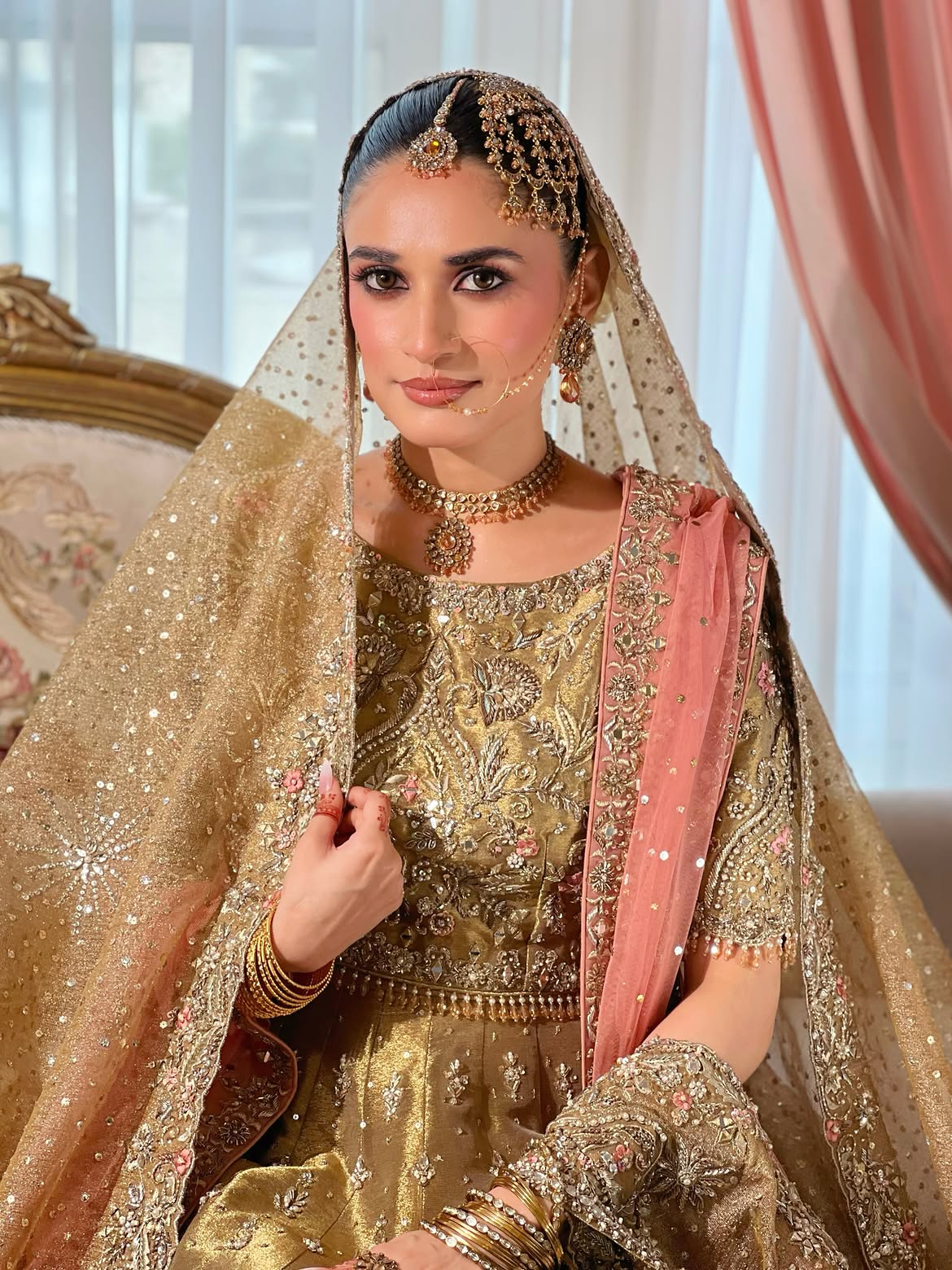 gold bridal wear