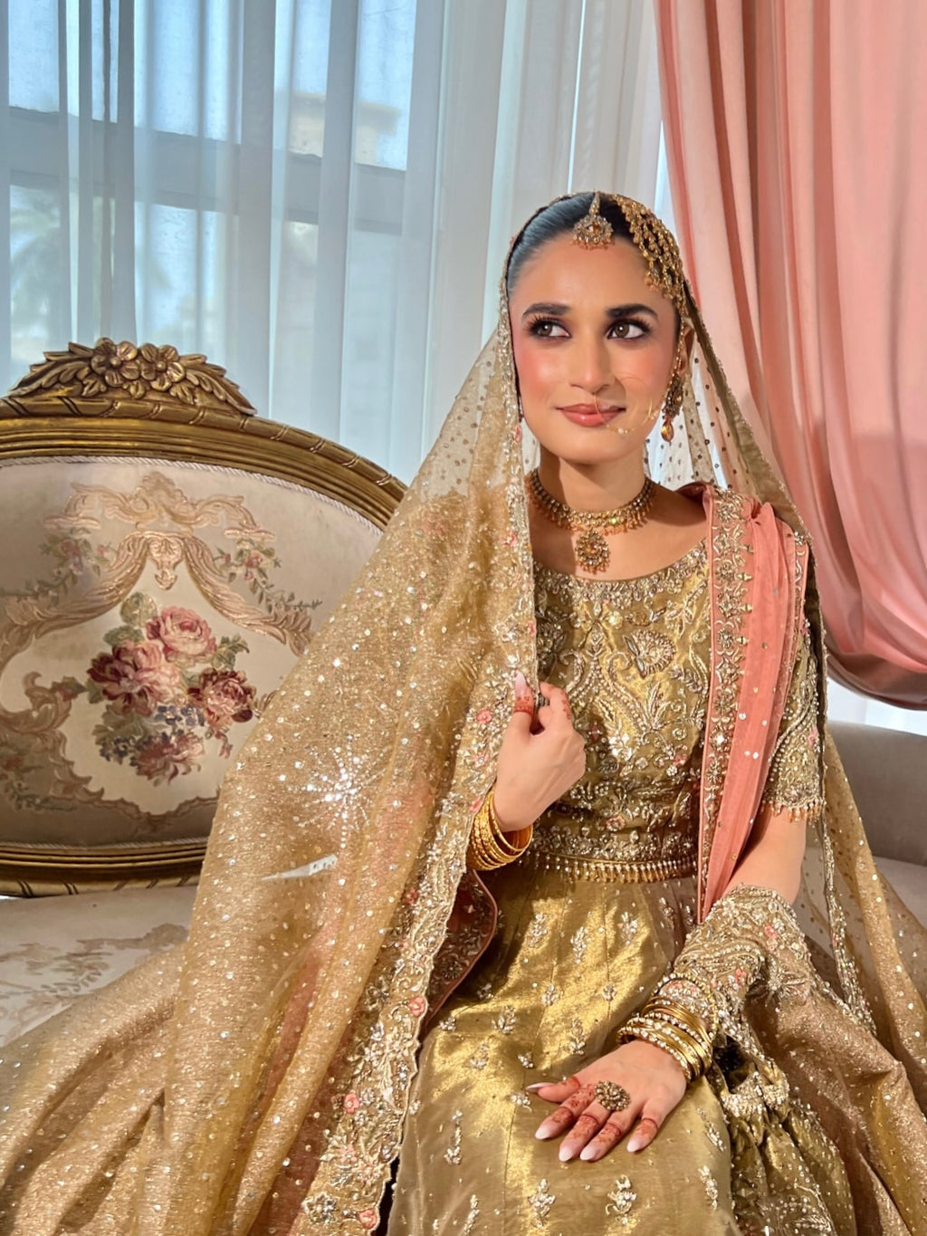 gold bridal wear