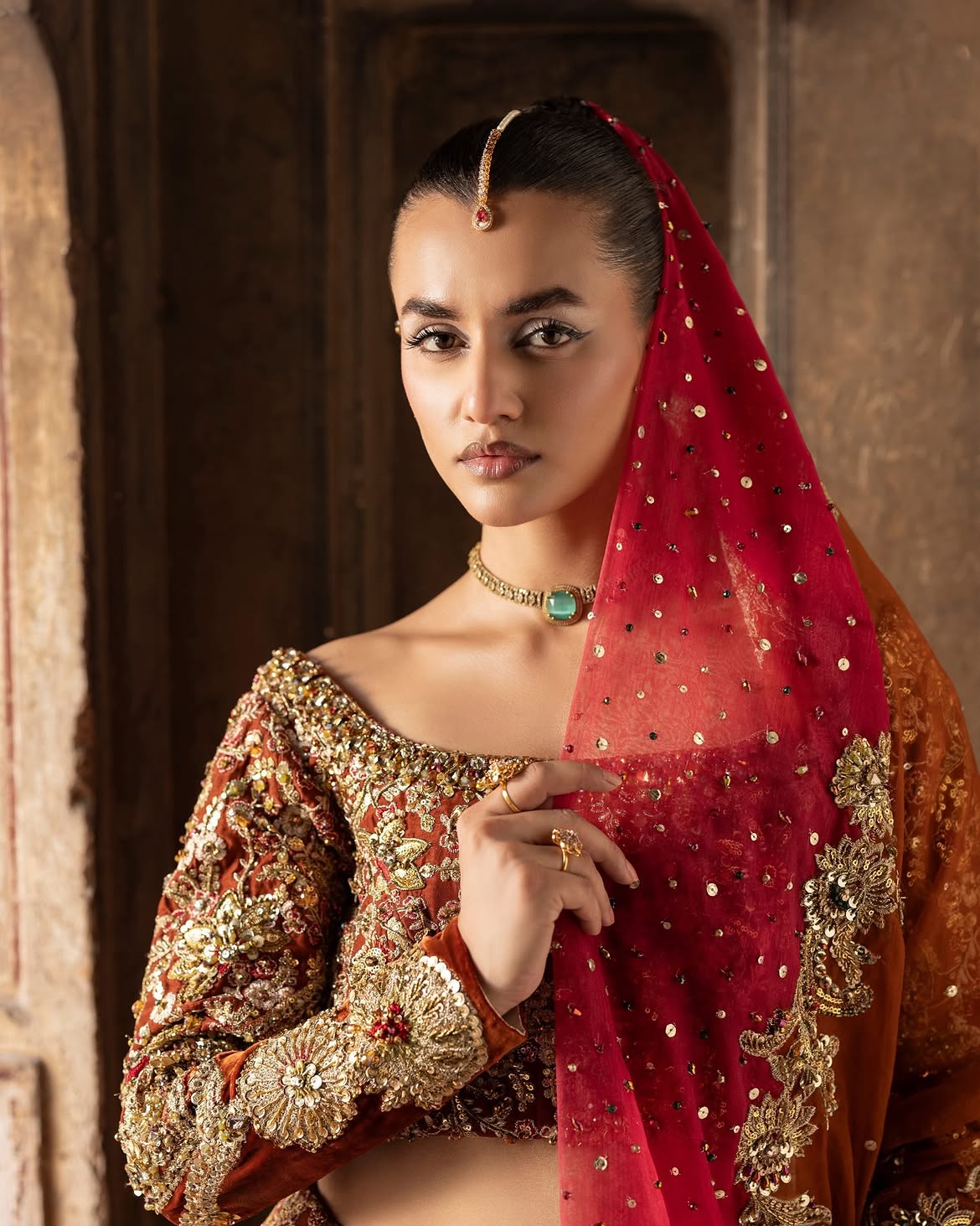 Rust Lehenga