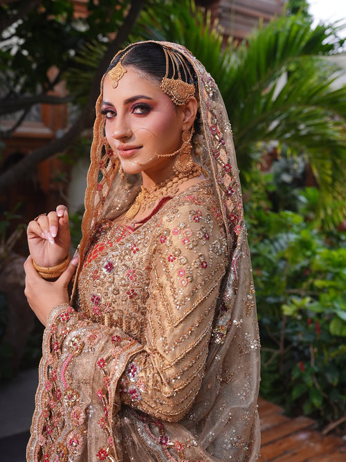 BOLD BRONZE-GOLD BRIDAL PESHWAS