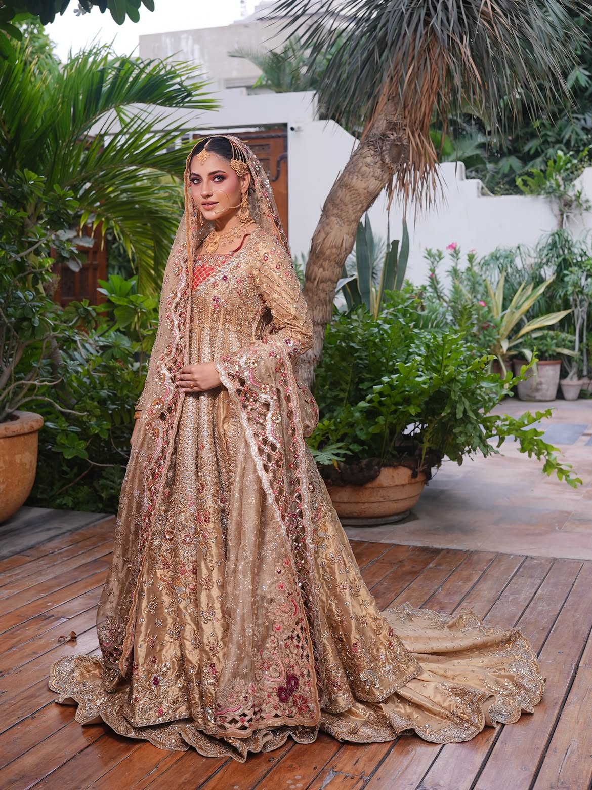 BOLD BRONZE-GOLD BRIDAL PESHWAS
