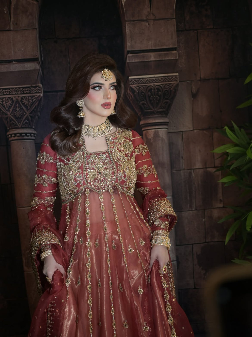 BRONZE BRIDAL PISHWAS