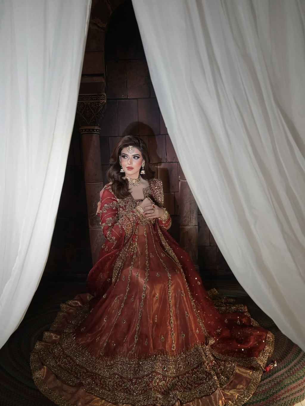 BRONZE BRIDAL PISHWAS