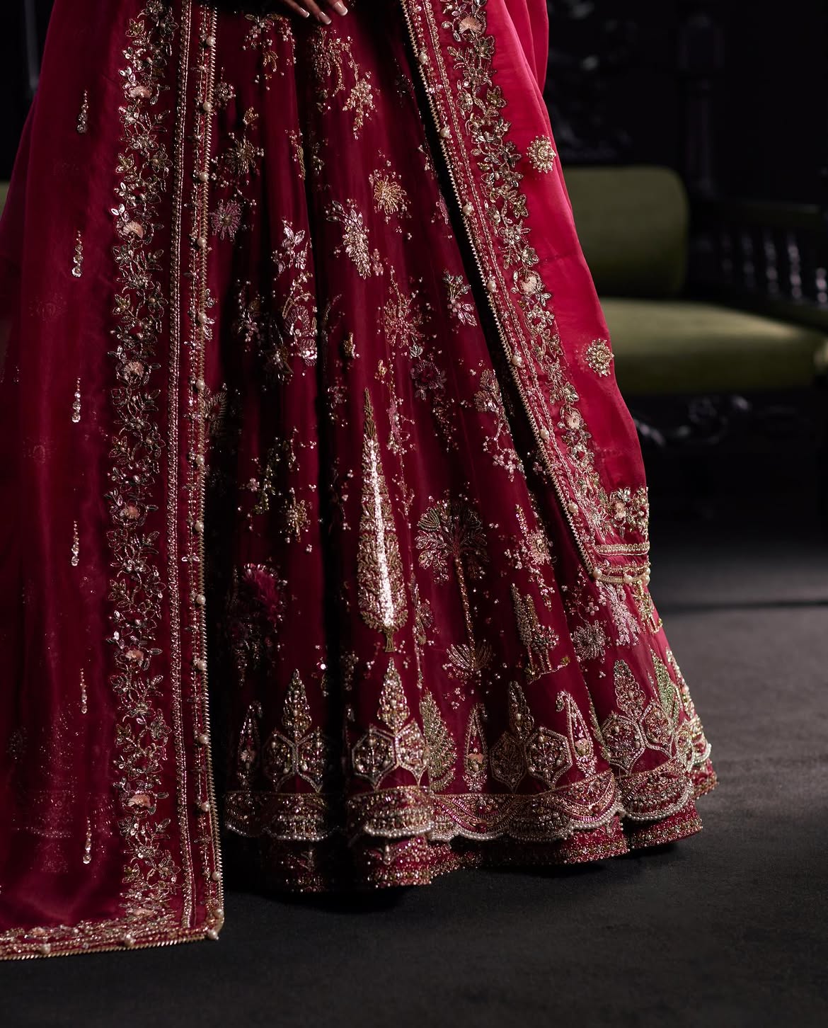 RED BRIDAL LEHENGA CHOLI