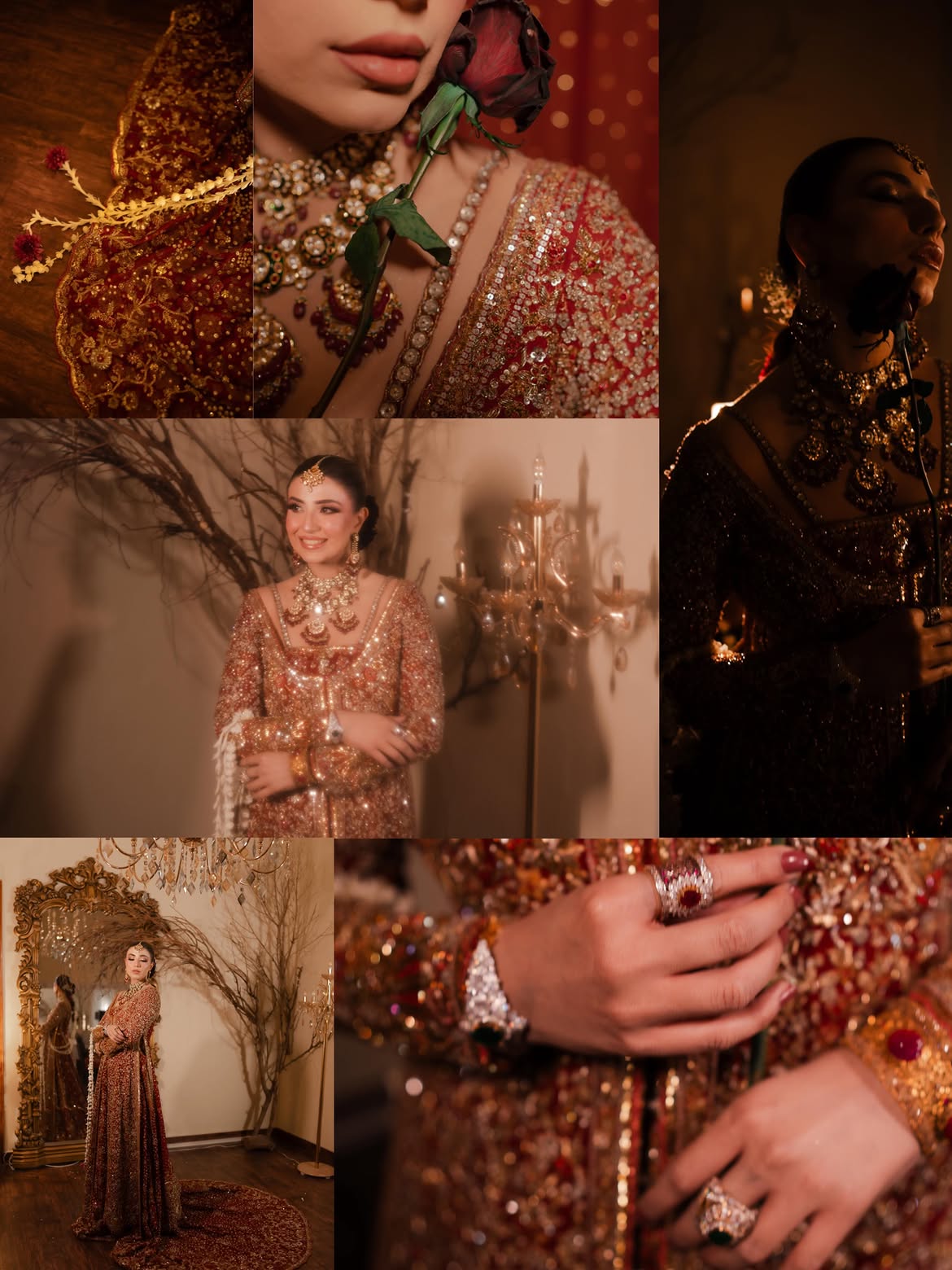 Red bridal lehenga