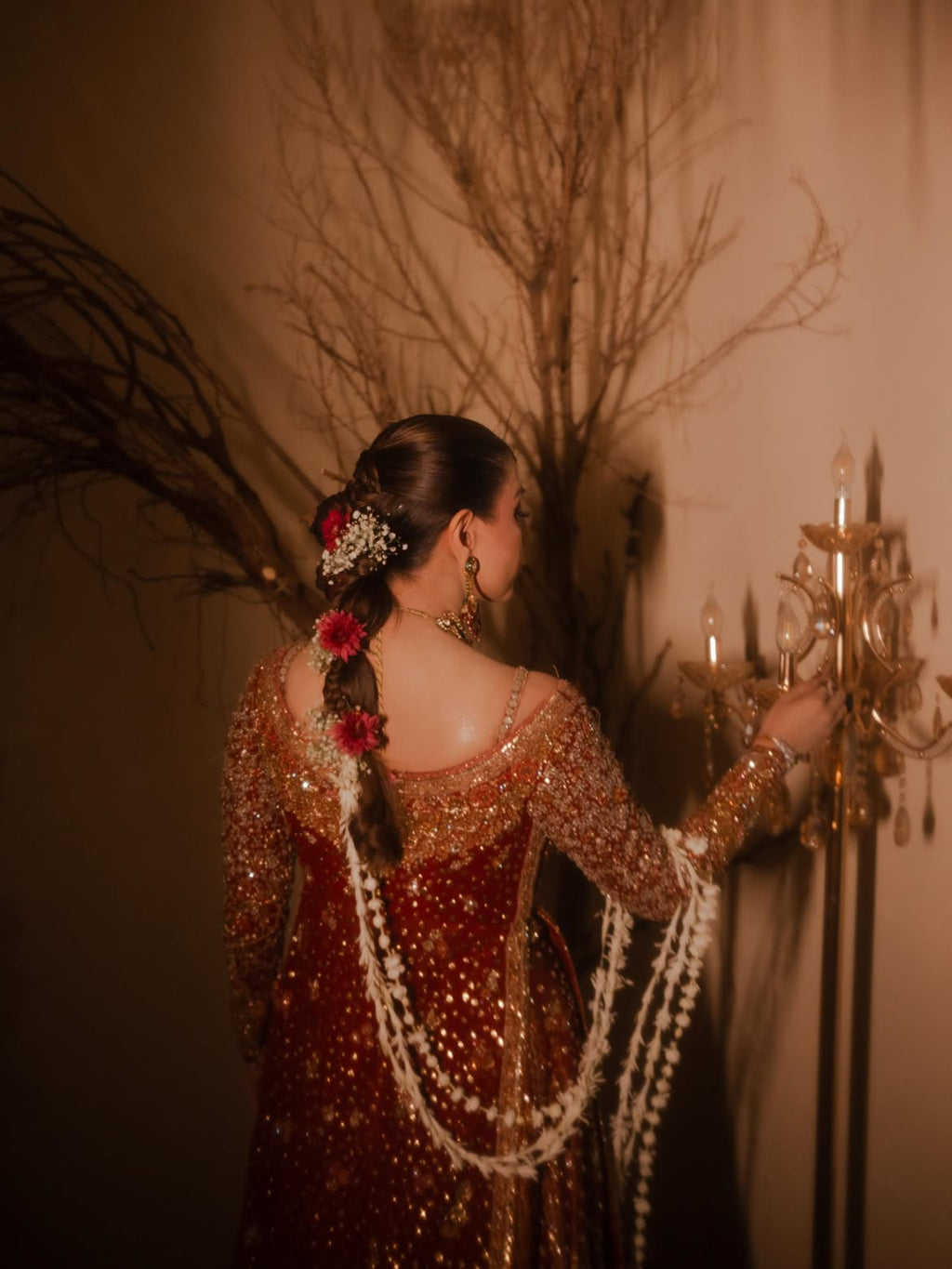 Red bridal lehenga