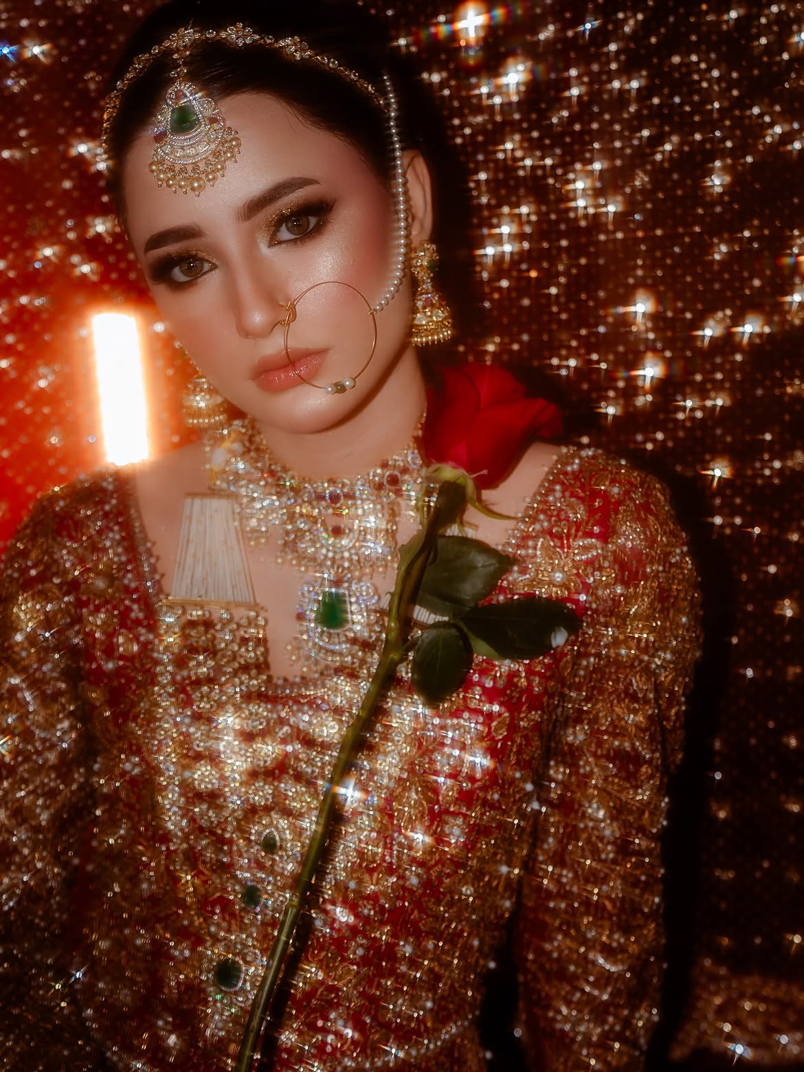 ACTIVE RED BRIDAL SITARI LEHENGA
