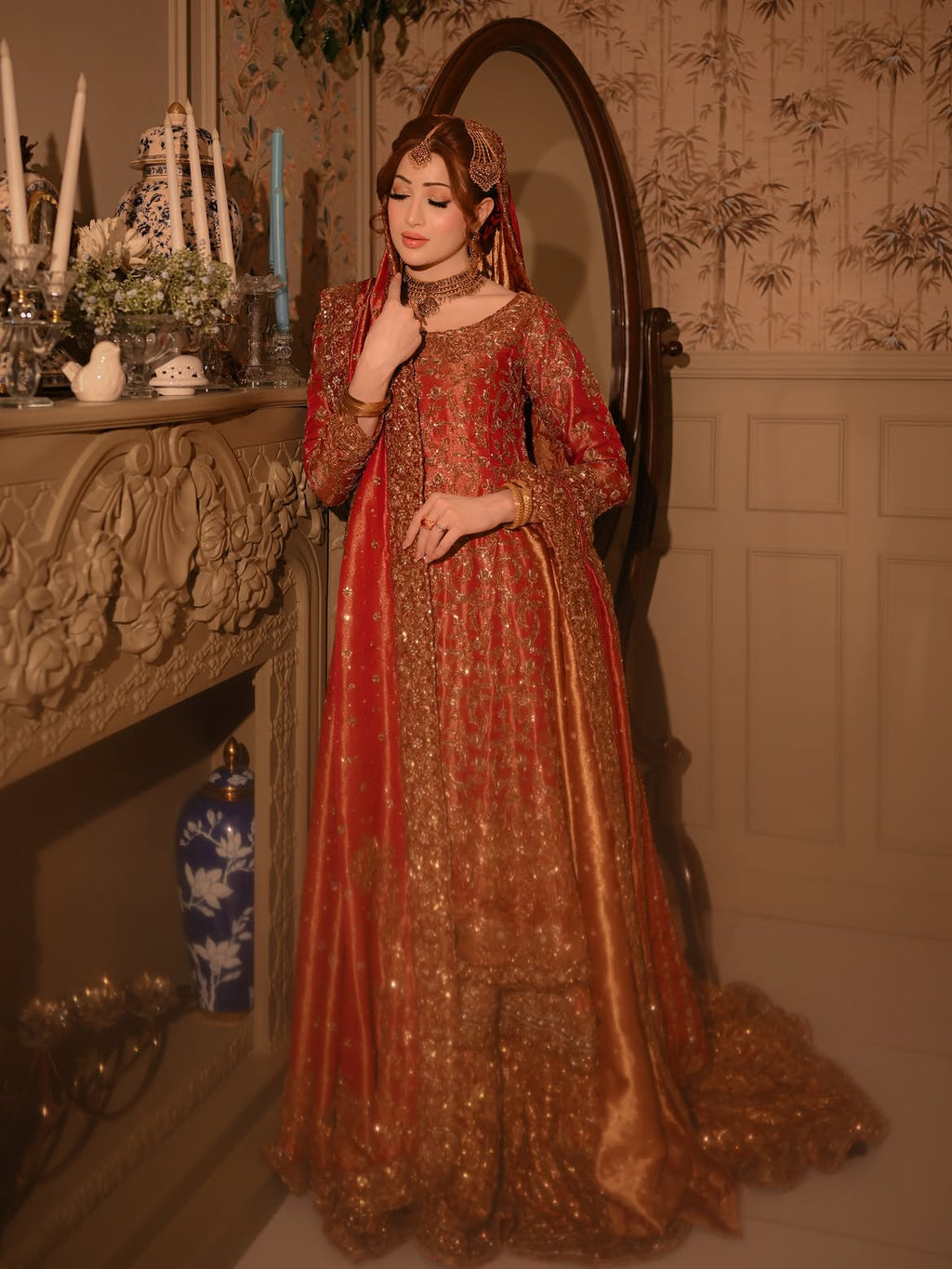 HEAVY TRADITIONAL BRIDAL LEHENGA