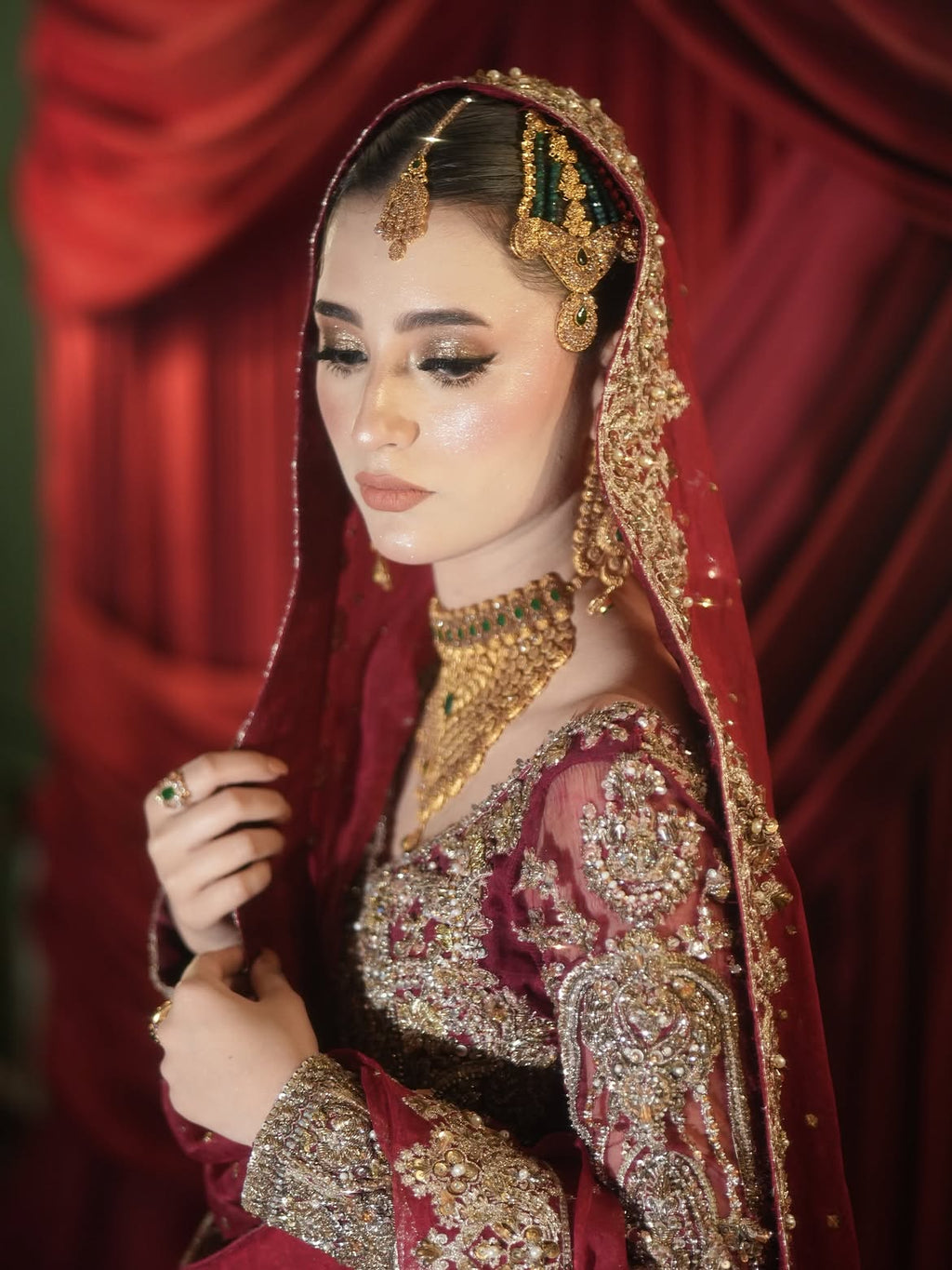 RED BRIDAL LEHENGA