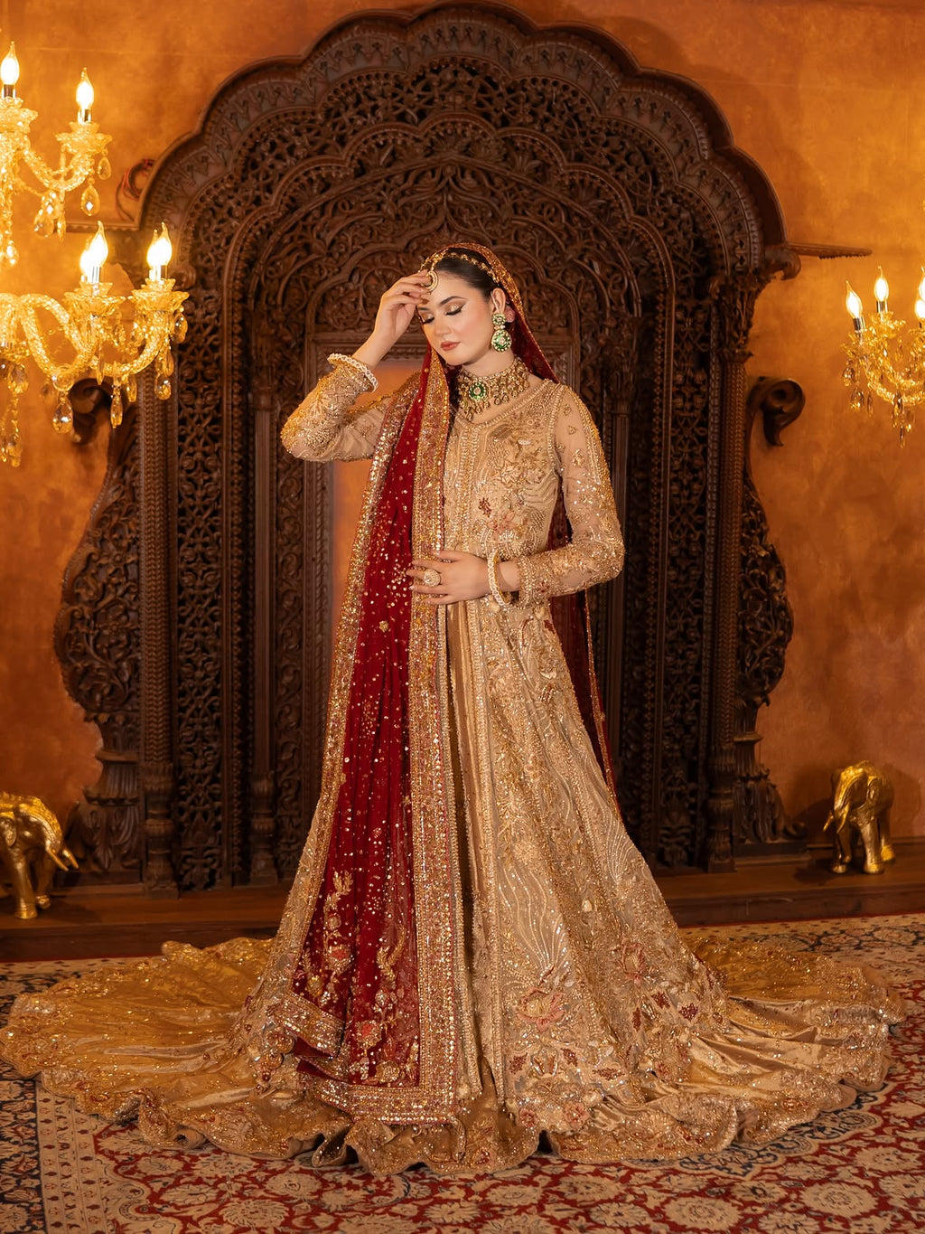 FLOOR SWEEPING BRIDAL LEHENGA GOWN