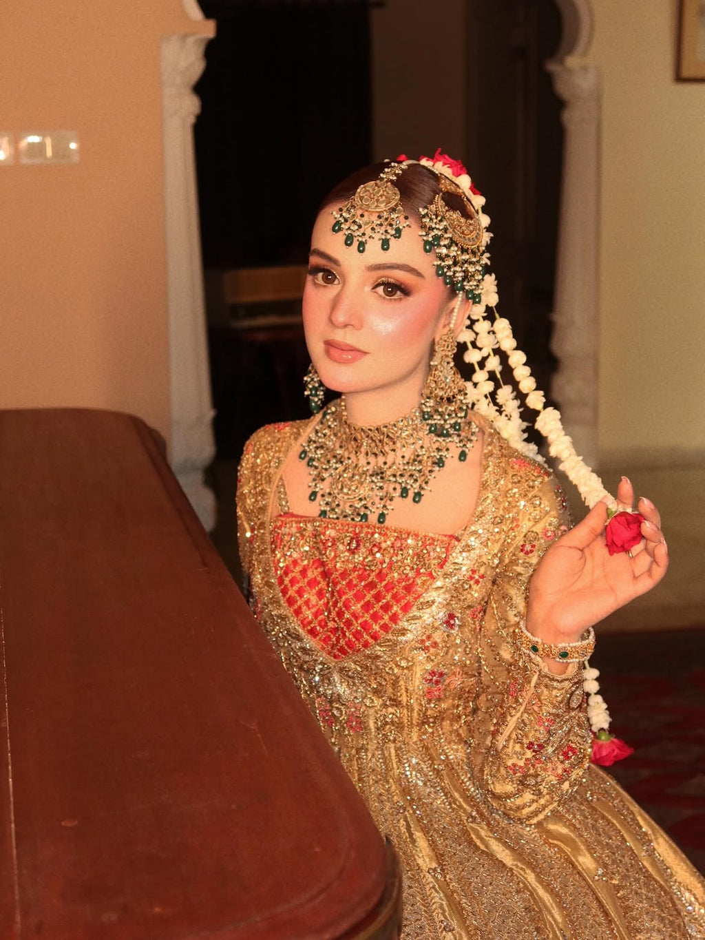 PEACH BRIDAL PISHWAS