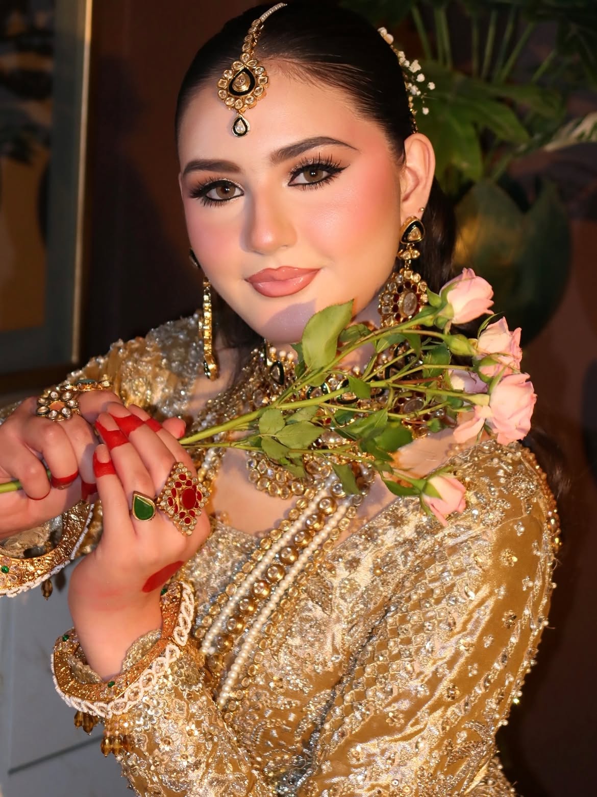 OPPULENT GOLD BRIDAL LEHENGA