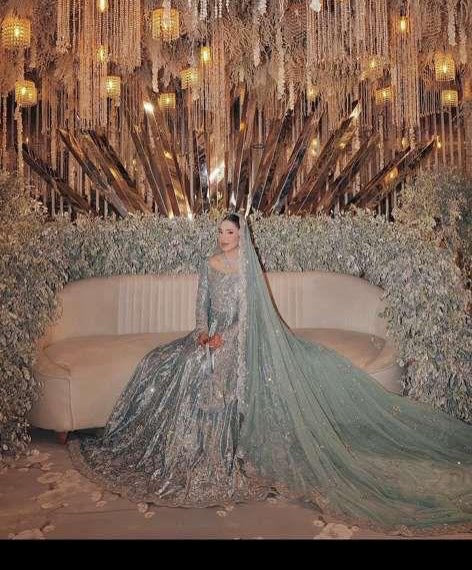 POWDER BLUE BRIDAL GOWN
