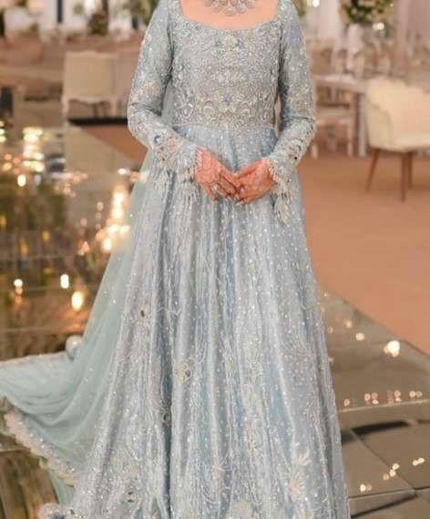 POWDER BLUE BRIDAL GOWN