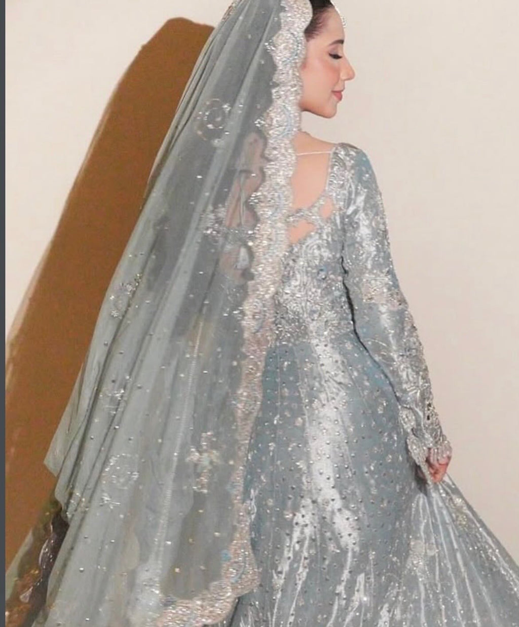 POWDER BLUE BRIDAL GOWN