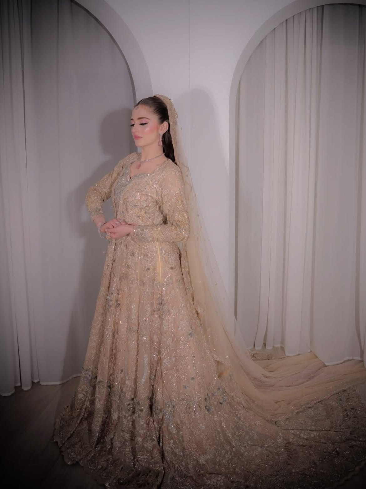 BRIDAL PEACH GOWN