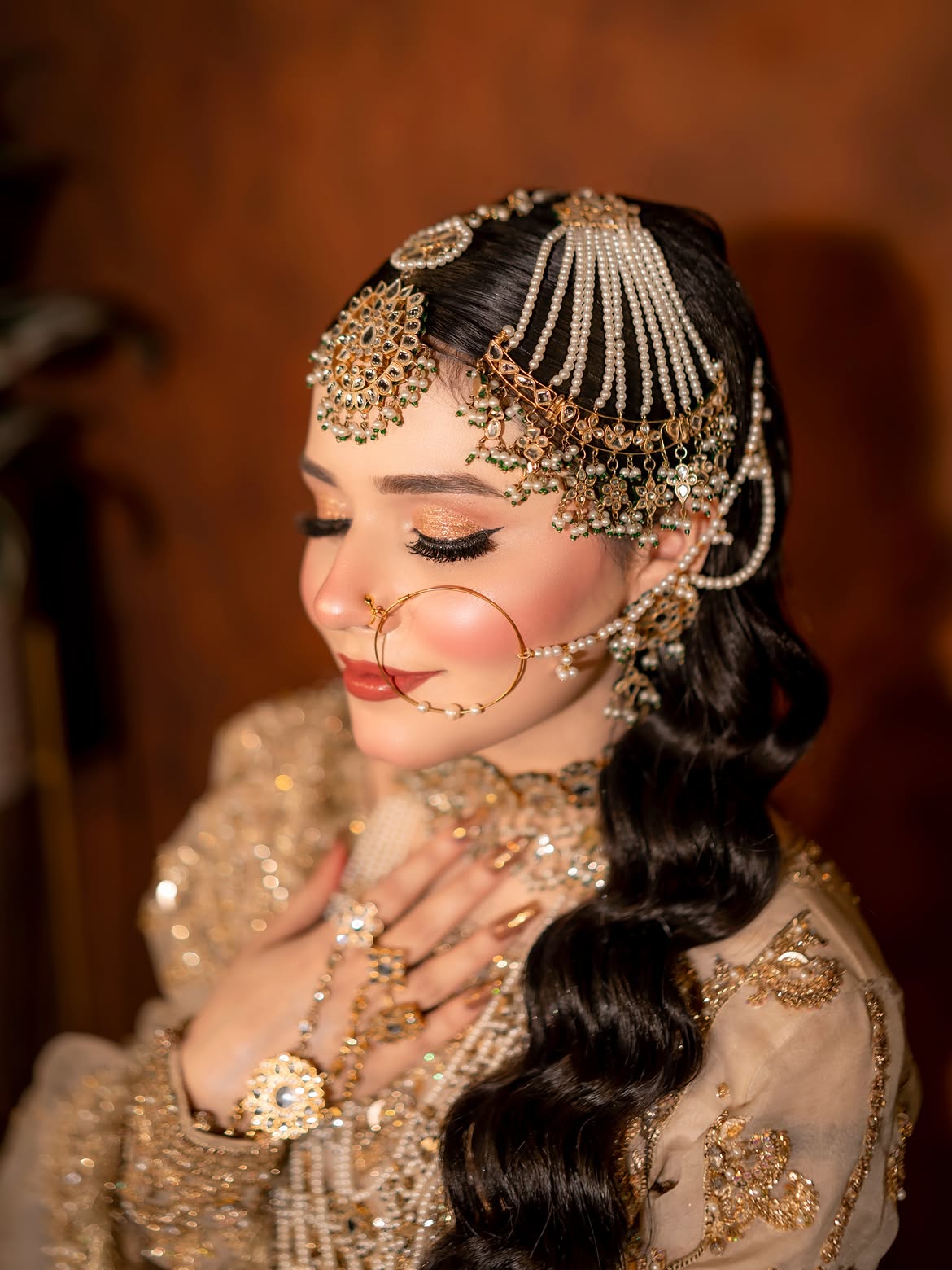 NUDE GOTA BRIDAL GHARARA