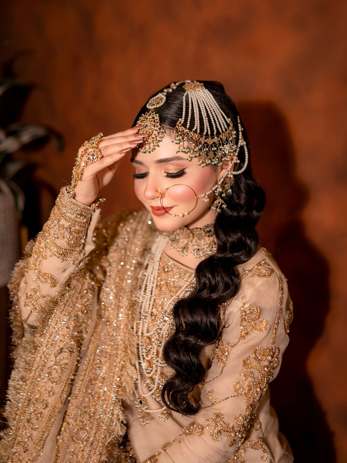 NUDE GOTA BRIDAL GHARARA