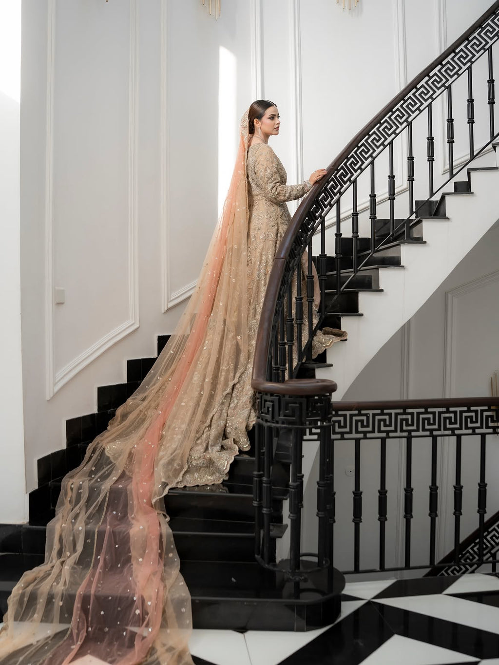 ultra luxury bridal floor length gown